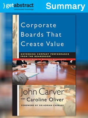 cover image of Corporate Boards That Create Value (Summary)